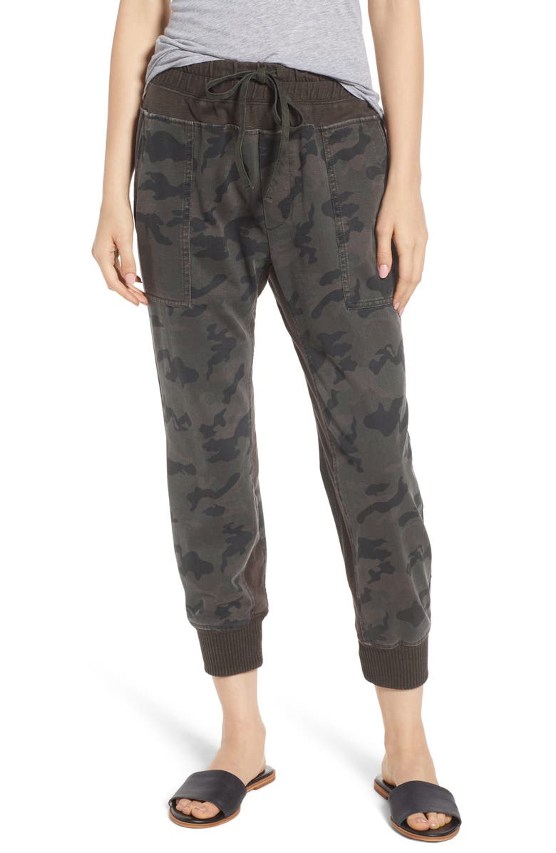 James Perse Contrast Waist Camo Jogger Pants, Main, color, Artillery Camo