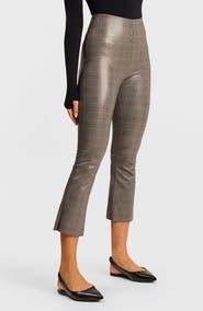Commando Plaid Faux Leather Crop Pants