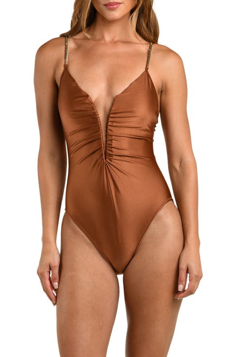 Lilou Shimmer V-Wire One-Piece Swimsuit