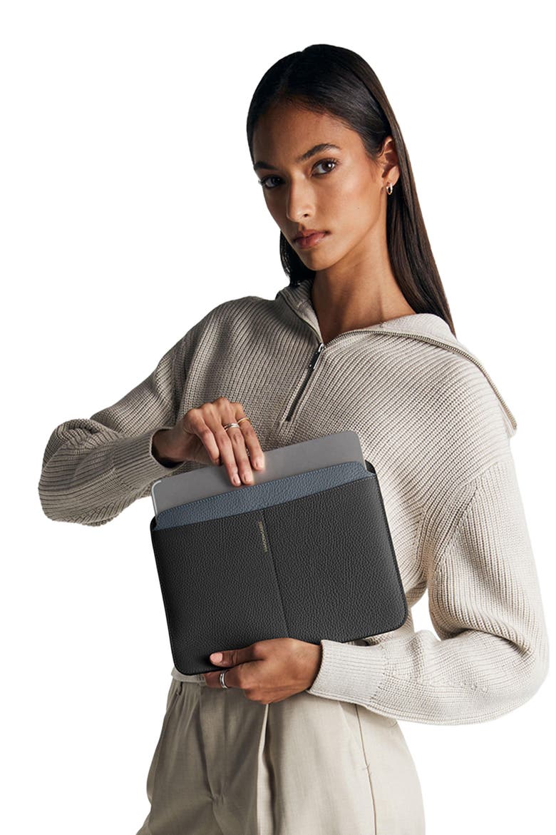 Leather iPad Case 11 inches, Alternate, color, Graphite Caviar