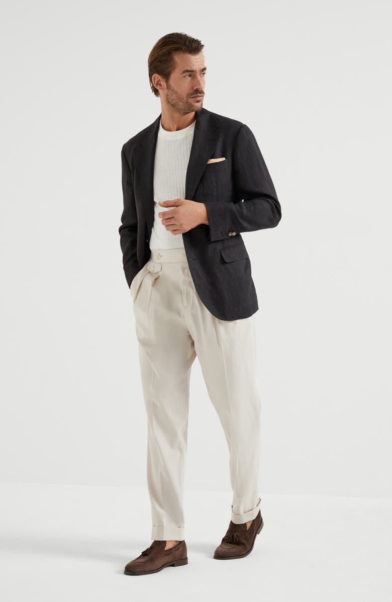 Brunello Cucinelli Linen unconstructed blazer, Alternate, color,