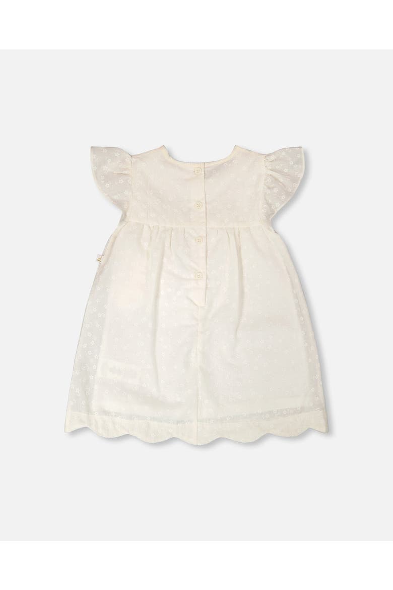 Short Sleeve Printed Poplin Dress, Alternate, color, Off-White