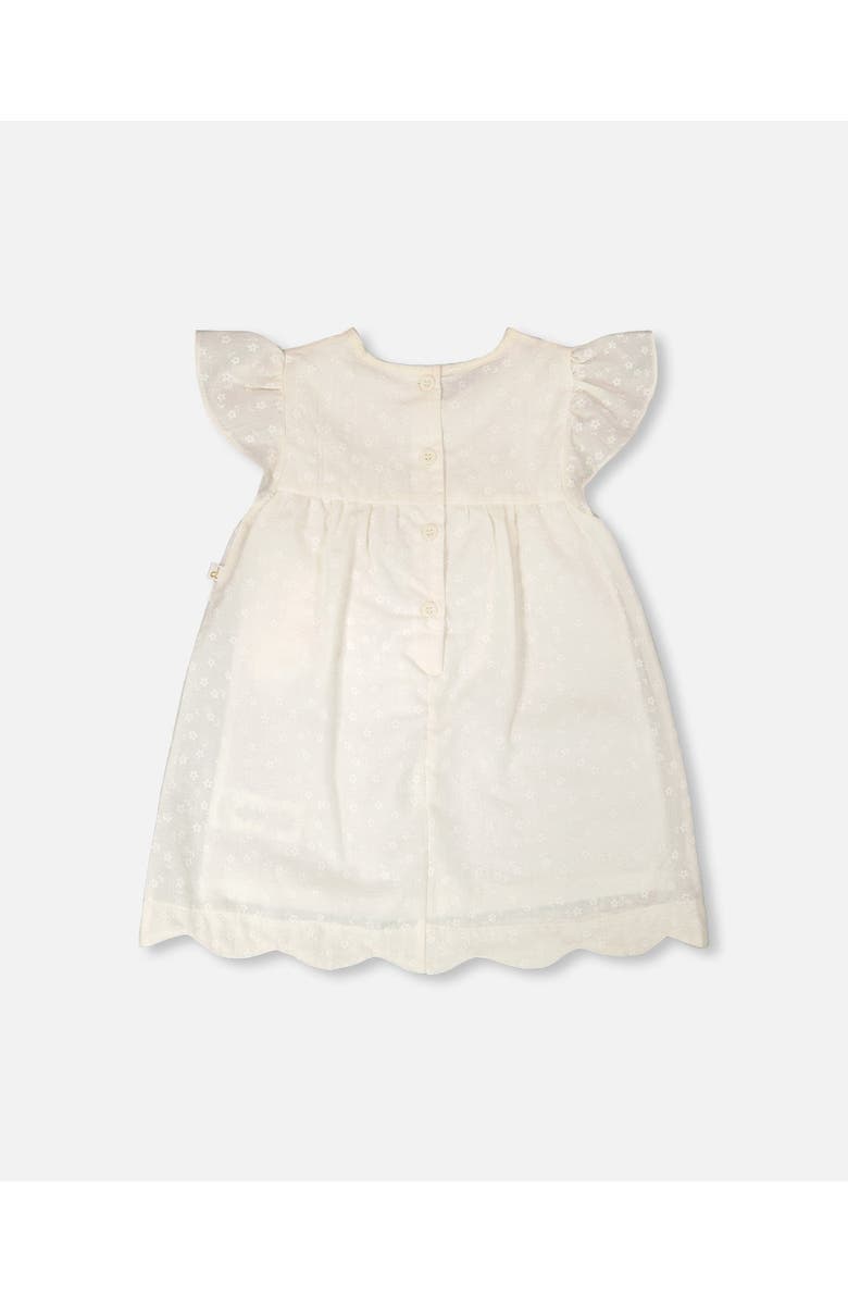 Deux par Deux Short Sleeve Poplin Dress, Alternate, color, Off-White