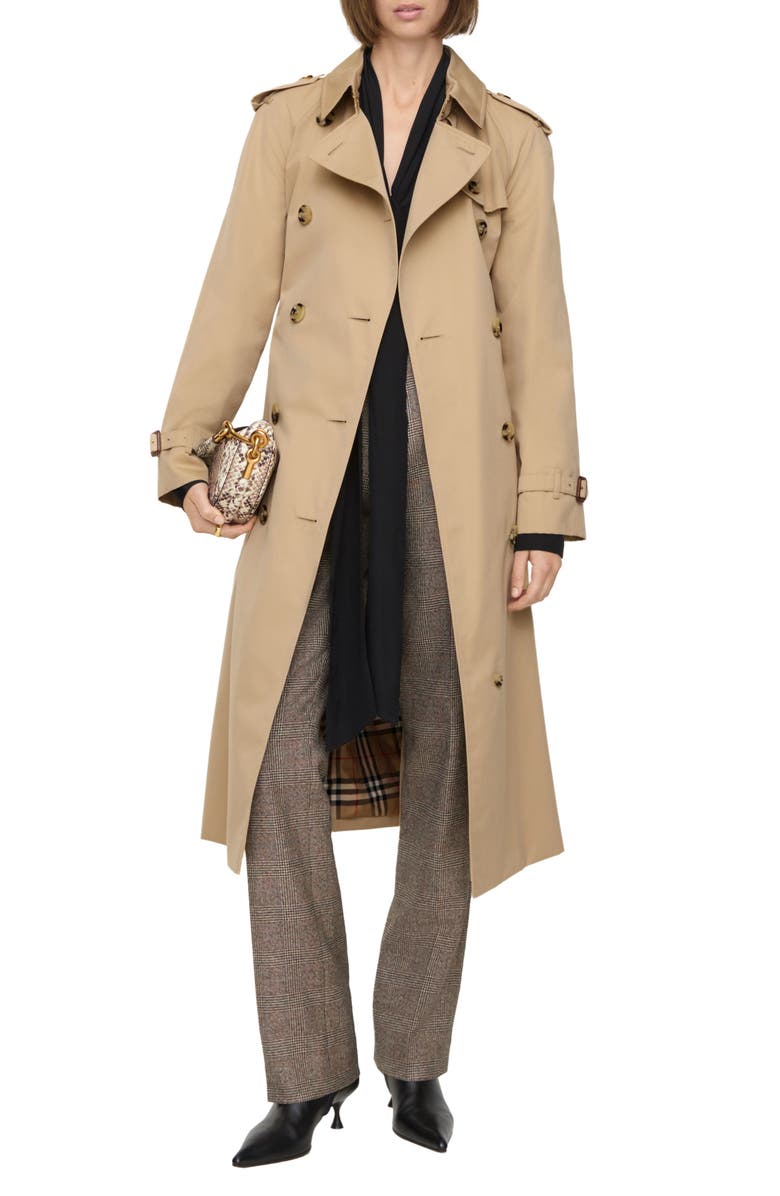 Burberry Waterloo Heritage Trench Coat, Alternate, color, Honey