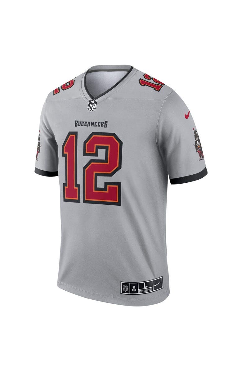 Nike Men's Nike Tom Brady Gray Tampa Bay Buccaneers Inverted Legend Jersey, Alternate, color,