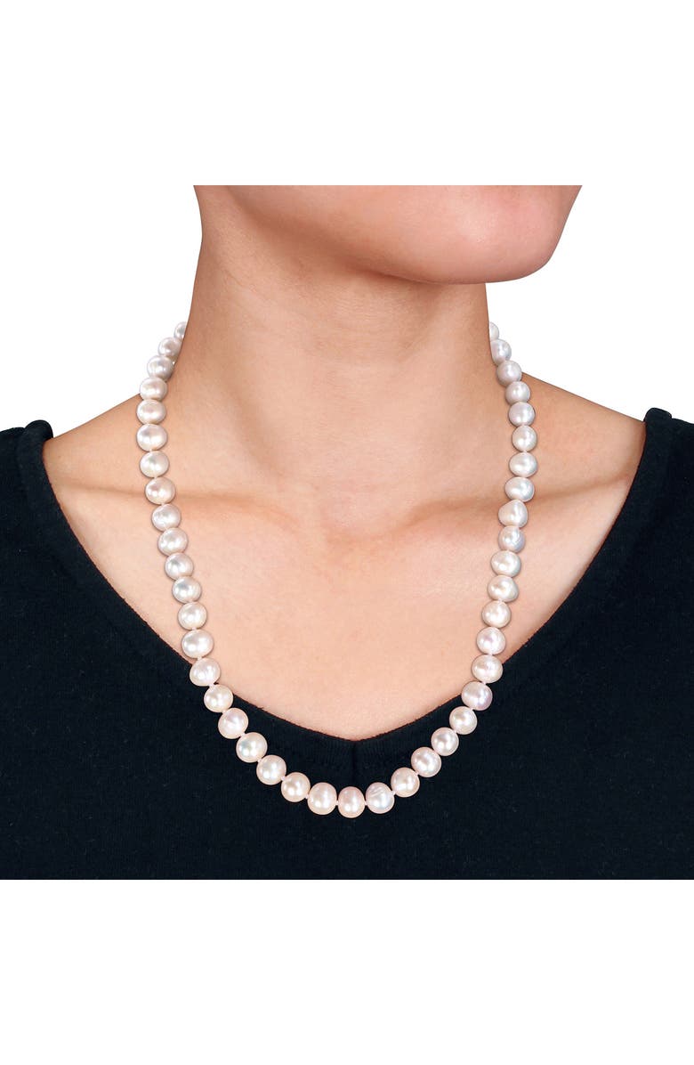 DELMAR Cultured Freshwater Pearl Necklace, Earrings & Bracelet Set, Alternate, color, White