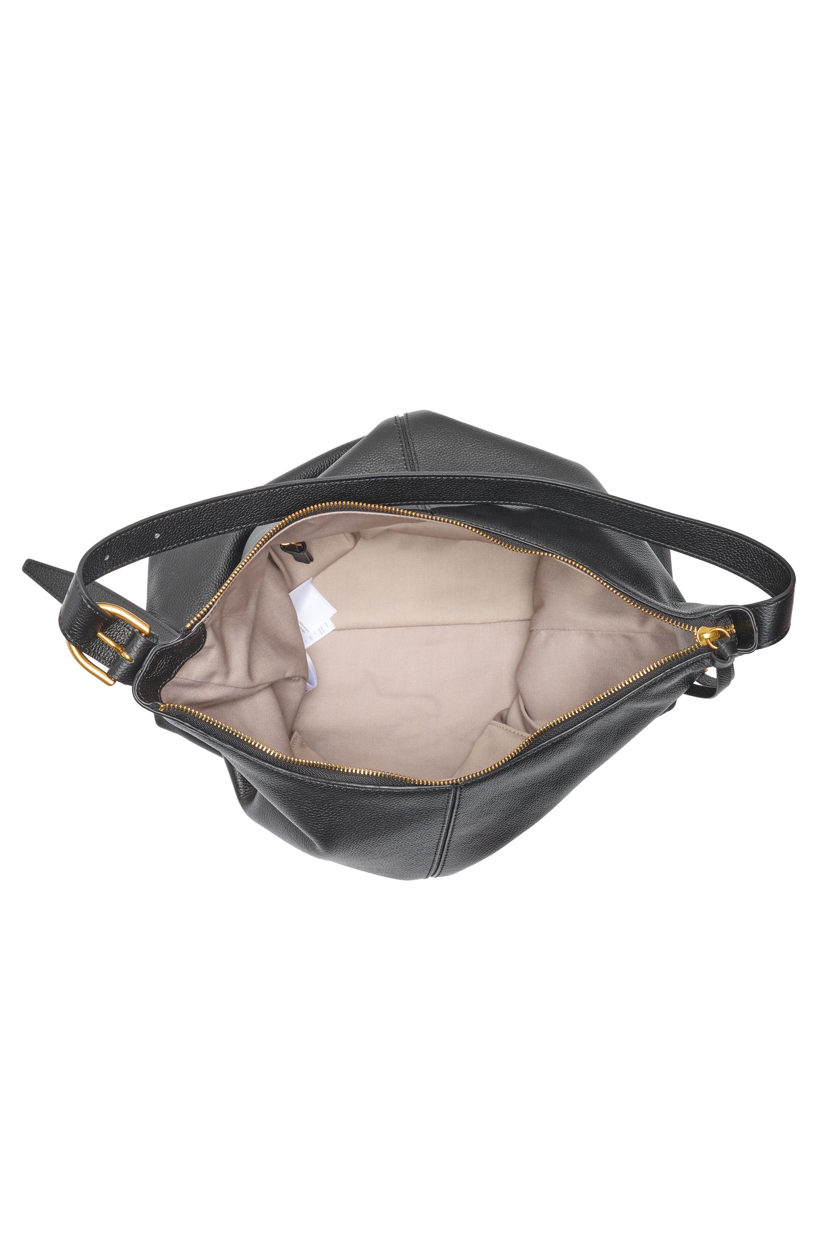 rag & bone Williamsburg Hobo Shoulder Bag, Alternate, color, Black