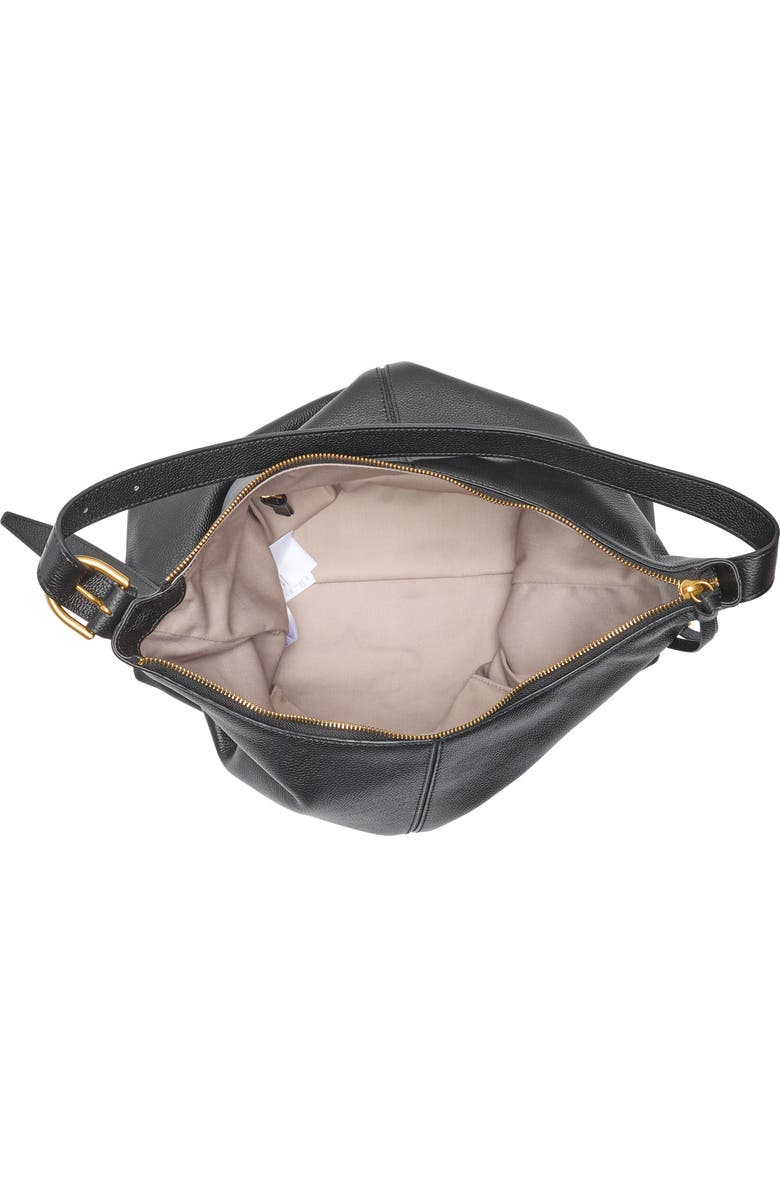 rag & bone Williamsburg Hobo Shoulder Bag, Alternate, color, Black