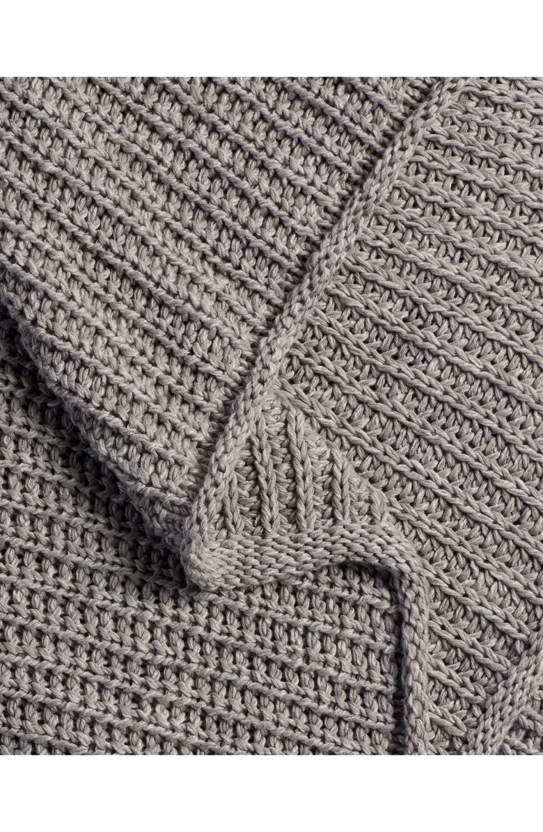 Parachute Marled Cotton Throw Blanket, Alternate, color, Pebble