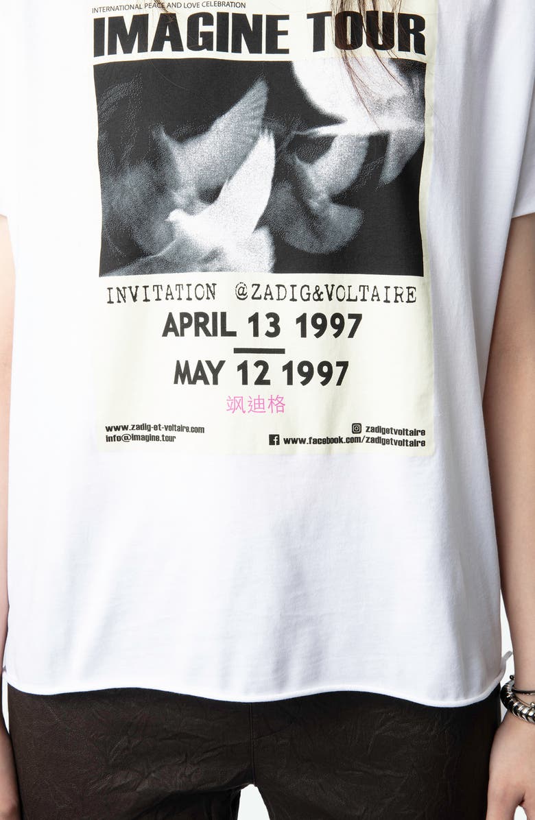 Zadig & Voltaire Tommer Imagine Tour Cotton Graphic T-Shirt, Alternate, color, 