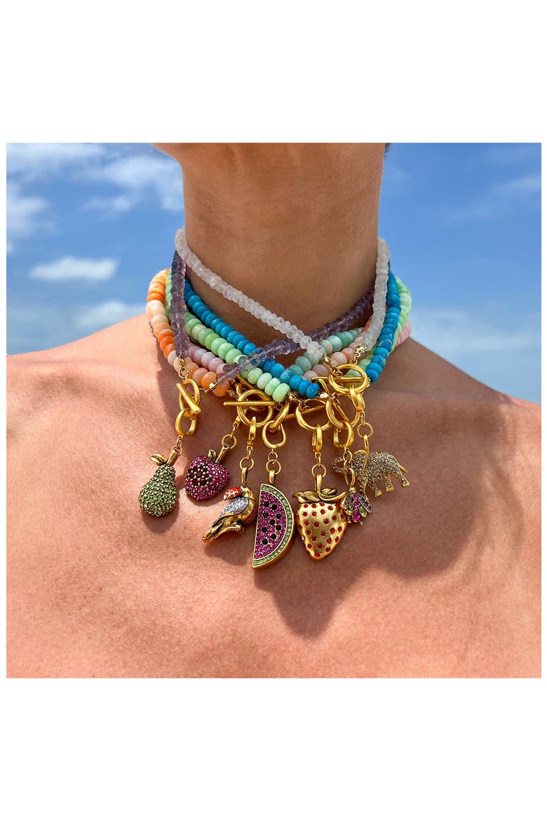 Opal Candy Beaded Choker Necklace, Alternate, color, LIME