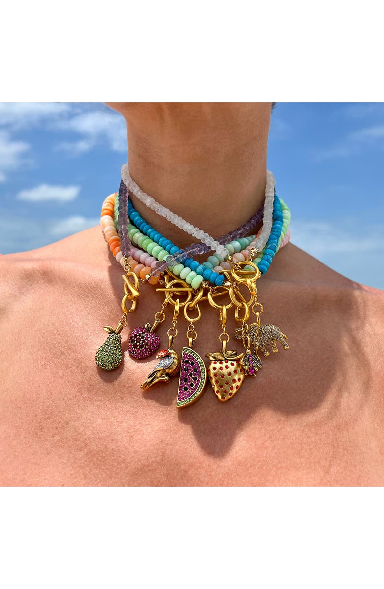 Sequin Opal Candy Beaded Choker Necklace, Alternate, color, Lime