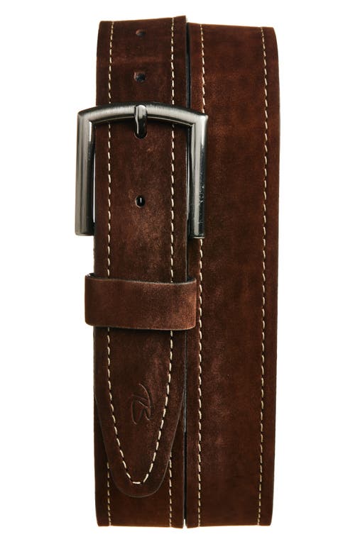 Robert Barakett Avalanche Suede Belt In Red