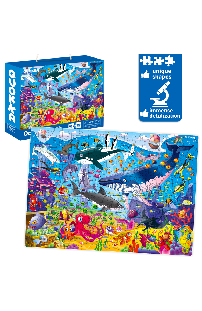 Quokka 3xSet Floor Jigsaw Puzzles for Kids - Unicorn & Princess, Ocean & Forest, Alternate, color, Ocean & Forest