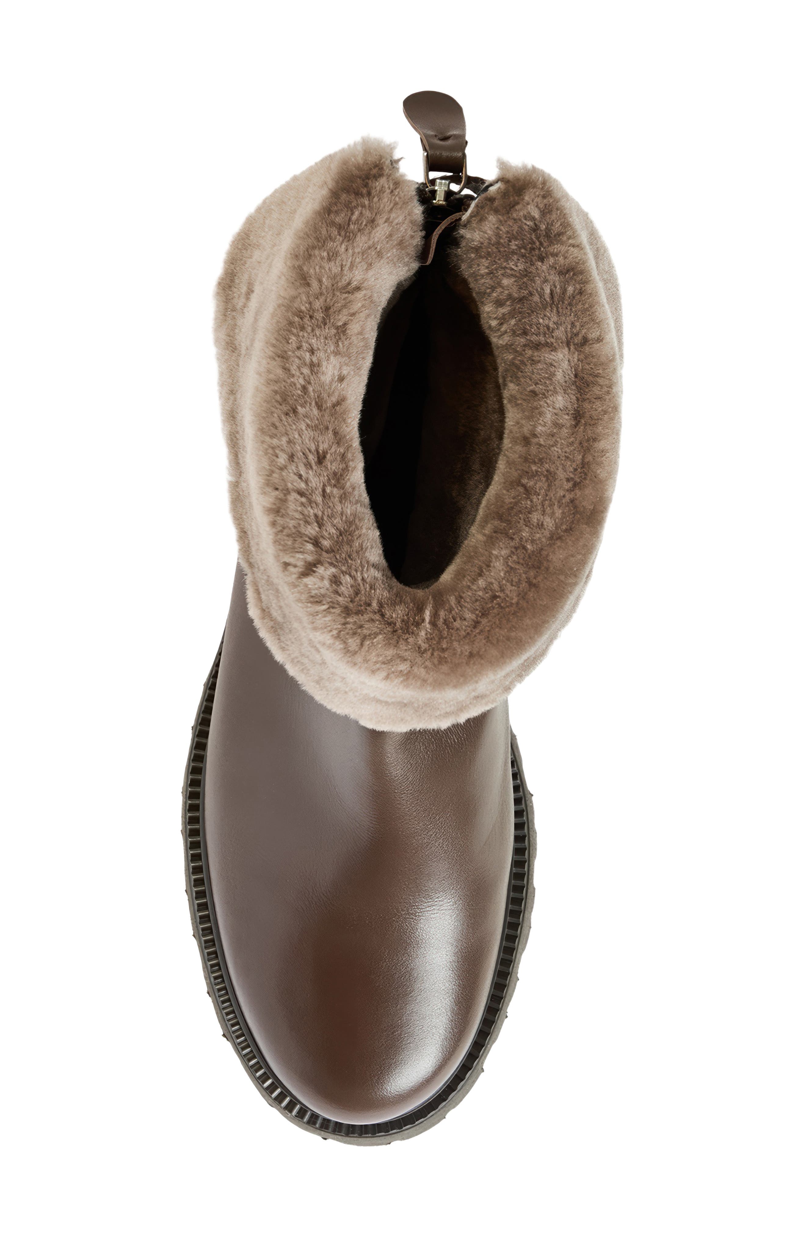 Mimi Genuine Shearling Boot, Alternate, color, ESPRESSO