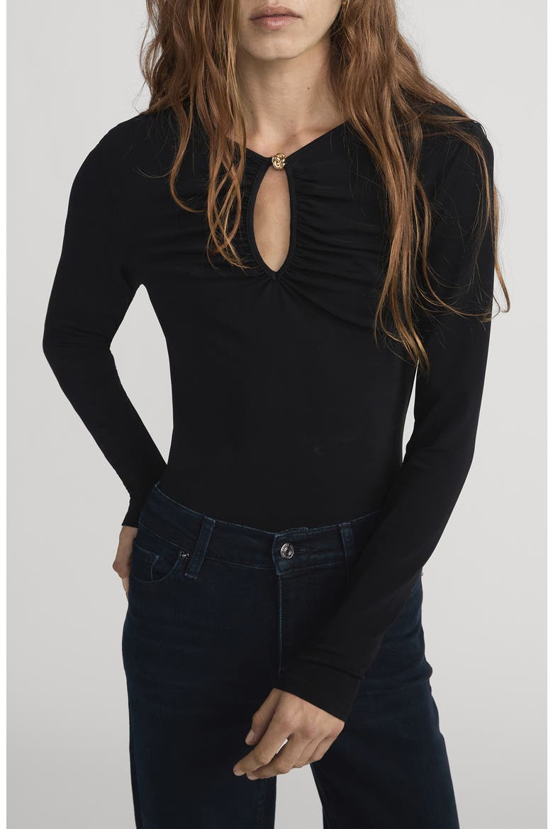 The Keyhole Long Sleeve Top (Women) | Nordstrom