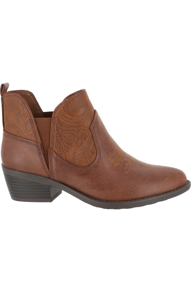 EASY STREET Legend Western Bootie - Multiple Widths Available, Alternate, color, Tan/Tan Embossed