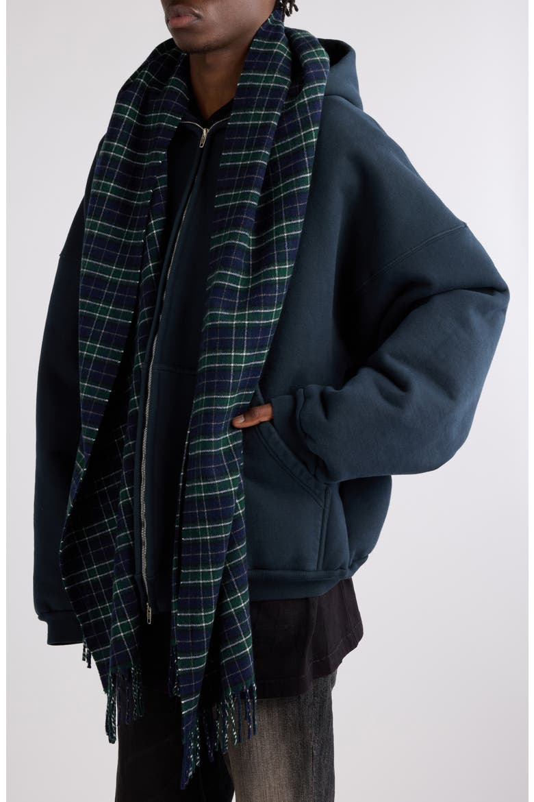 Oversize Full Zip Hoodie with Scarf Detail (Men) | Nordstrom