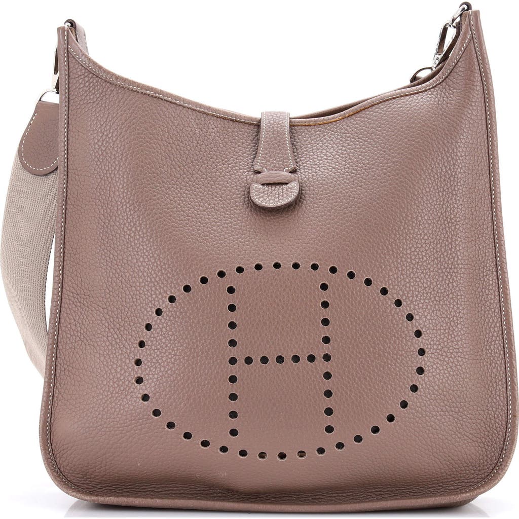 Pre-owned Hermes  Hermes Evelyne Bag Gen I Clemence Gm In Brown