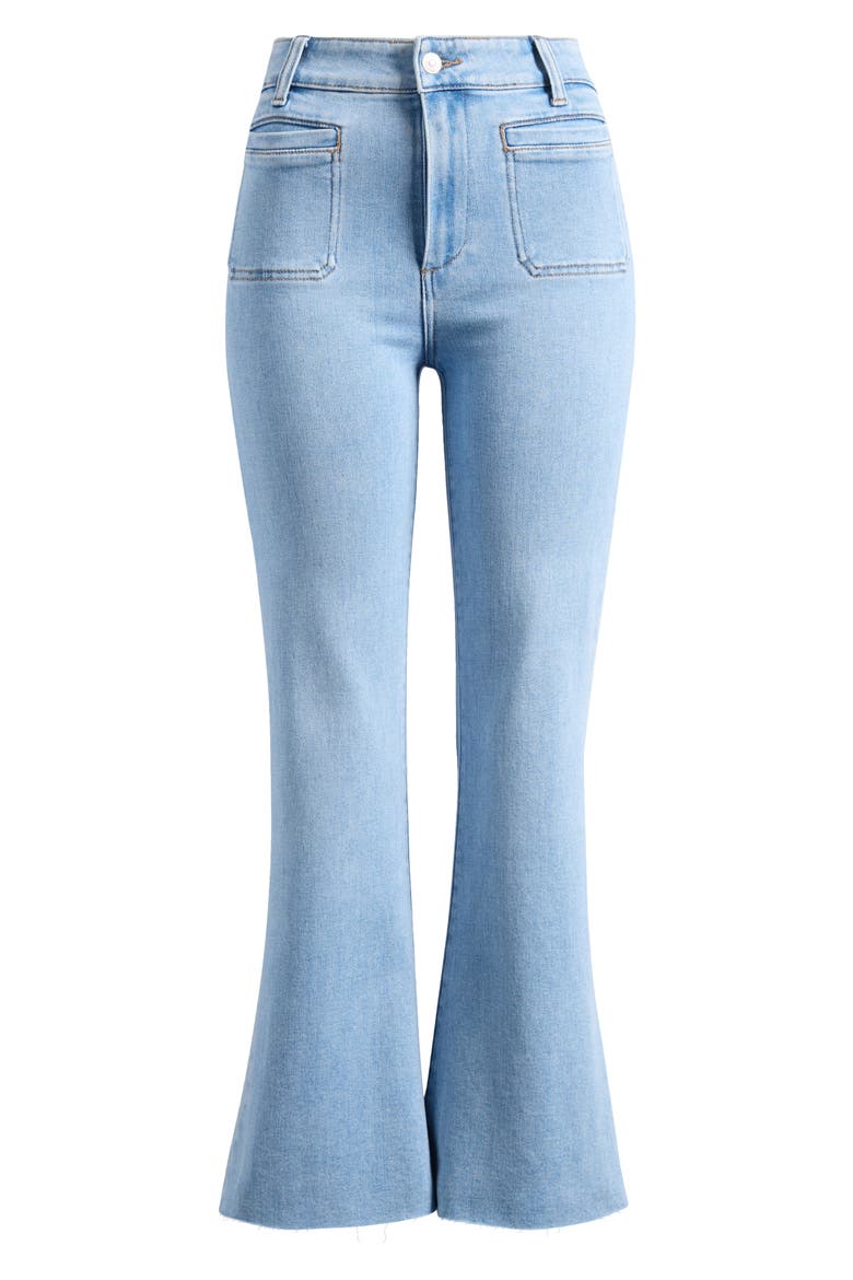 Marlow High Waist Raw Hem Ankle Skimmer Flare Jeans, Alternate, color, JAUNT