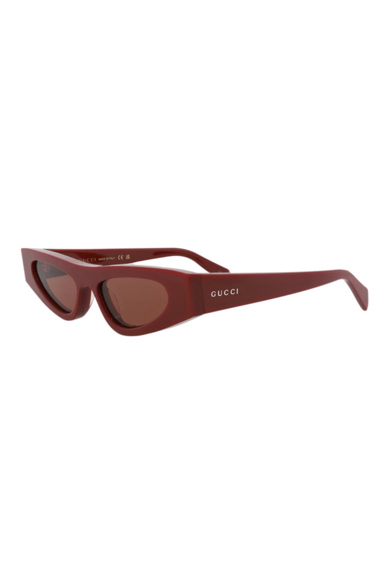 51mm Cat Eye Sunglasses, Alternate, color, BURGUNDY BURGUNDY BROWN