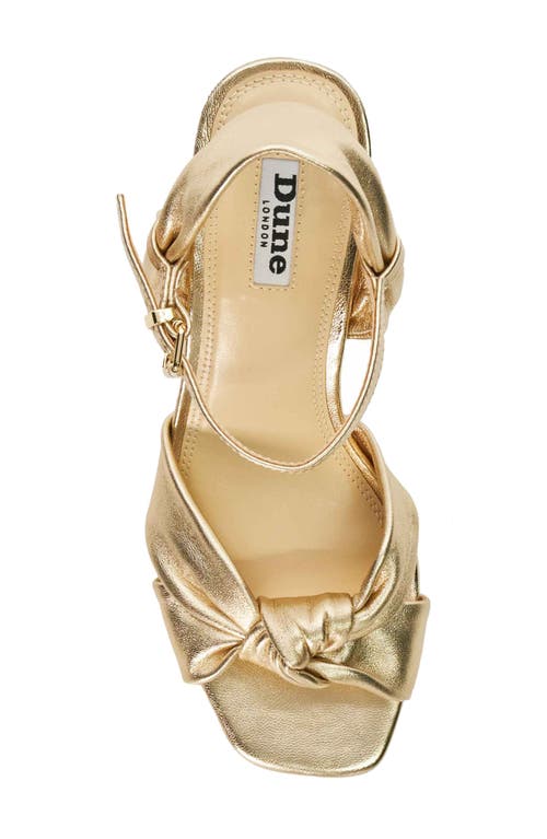 Dune London Kaino Platform Wedge Sandal In Gold