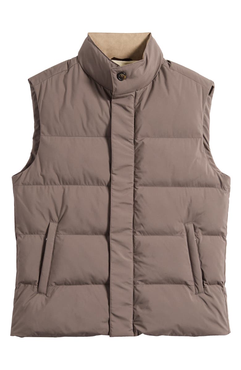 Aurélien Waterproof Quilted Vest, Main, color, Ash Grey