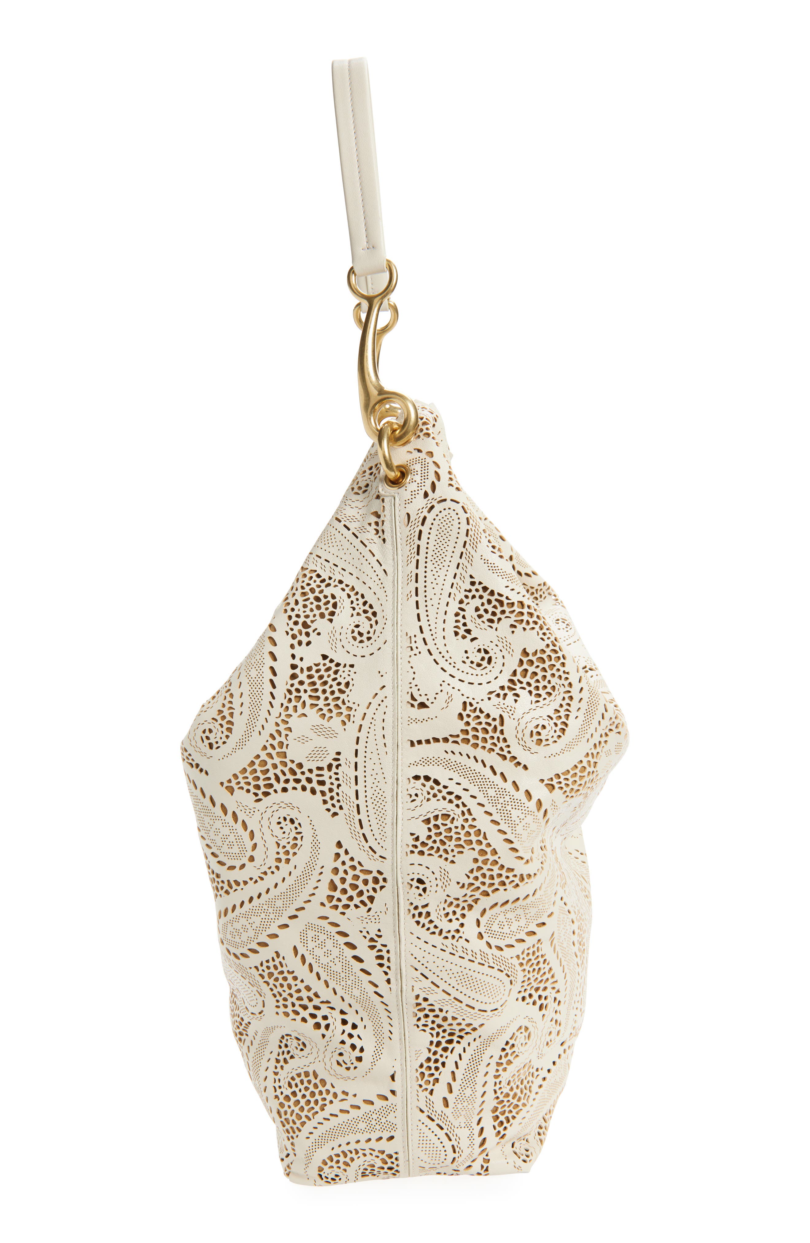 Burberry Large Bridle Leather Hobo Bag, Alternate, color, Soap