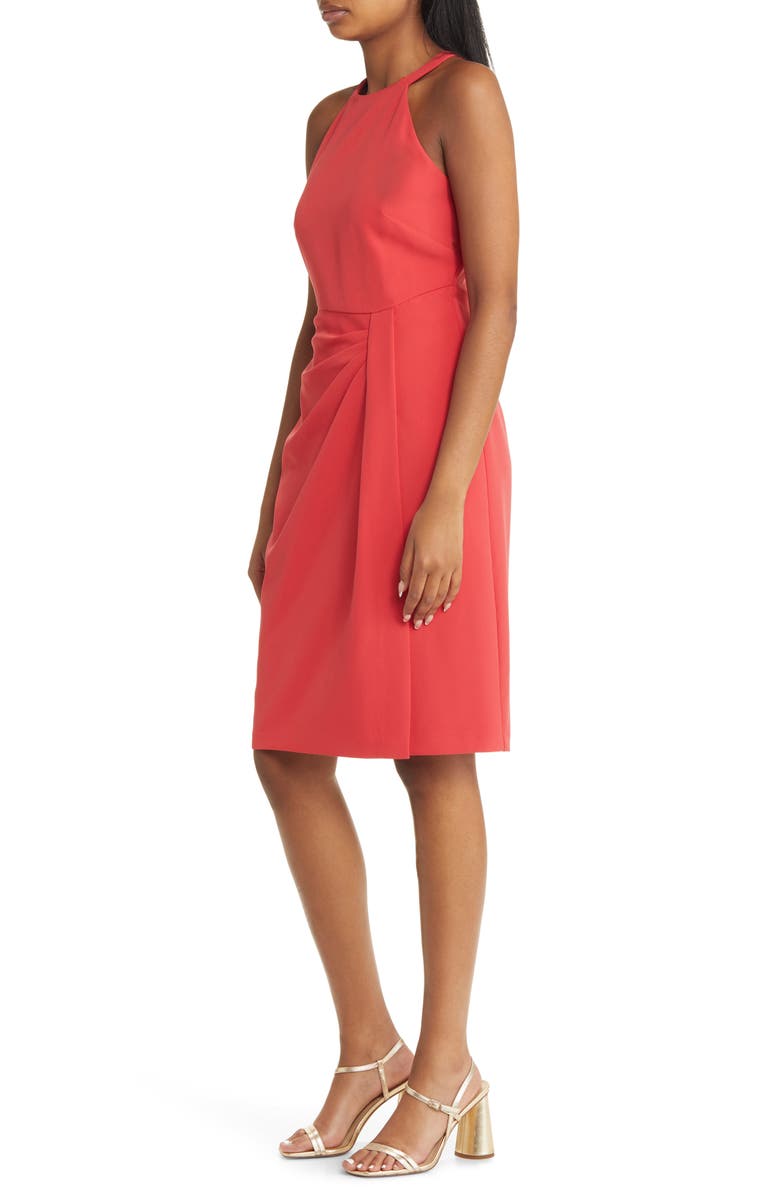 Vince Camuto Laguna Halter Side Tuck Body-Con Dress, Alternate, color,
