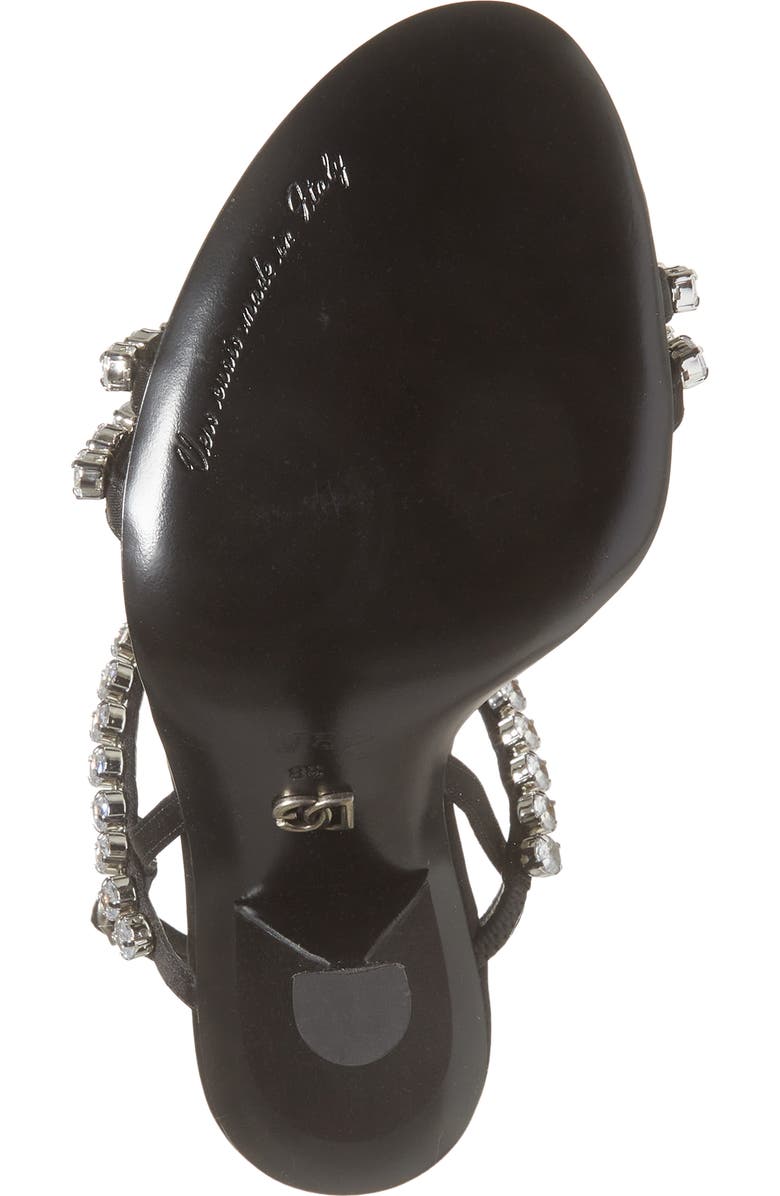 Dolce&Gabbana Crystal Strap Sandal, Alternate, color, 8S488 Nero/ Crystal