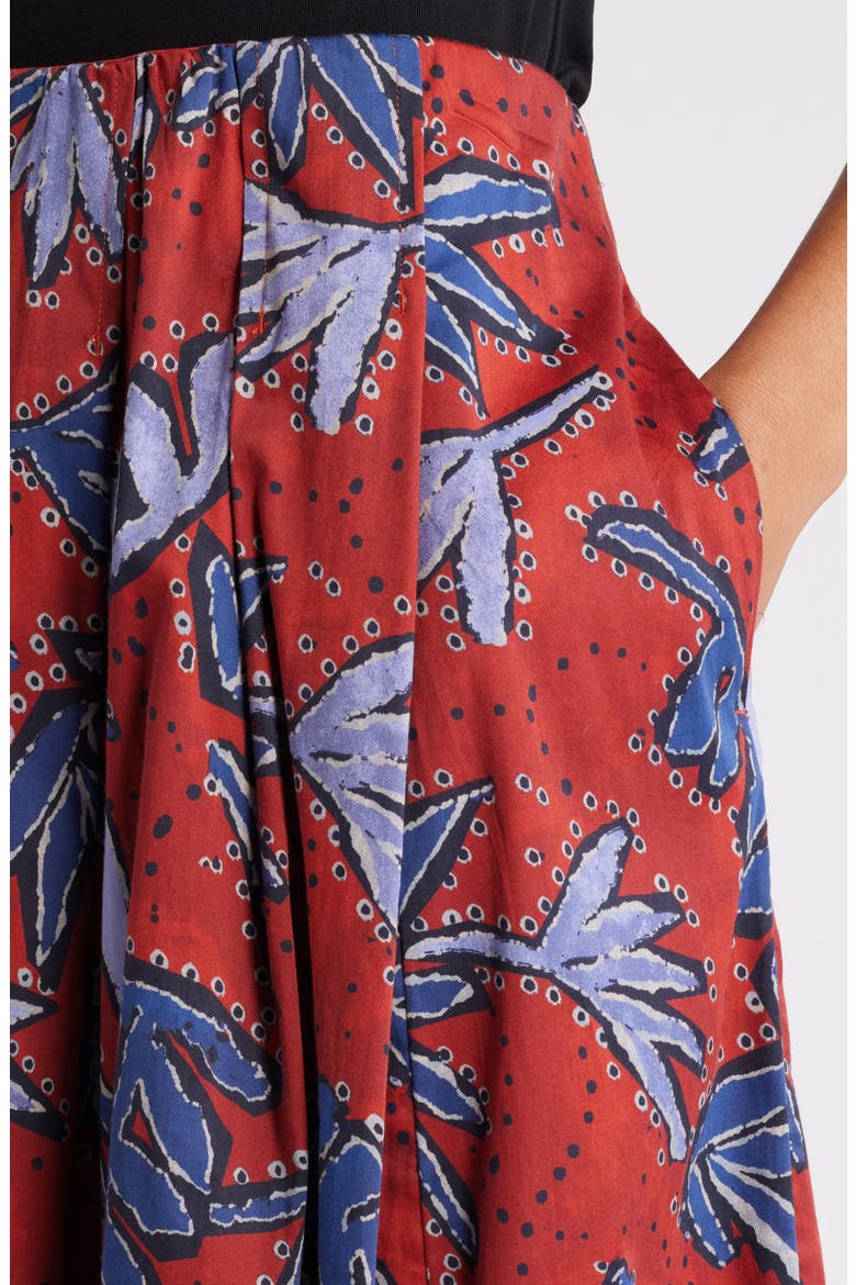 Autumn Leaves Maxi Skirt, Alternate, color, RED MULTI