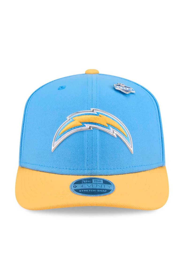 Men's New Era  Powder Blue/Gold Los Angeles Chargers 2026 NFL Draft 9SEVENTY Adjustable Hat, Alternate, color, Powder Blue