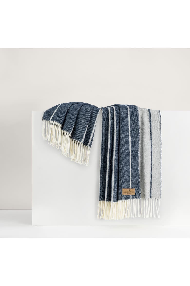 Fiji Stripe Throw, Main, color, Navy