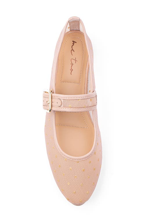 Me Too Gillie Mesh Mary Jane Flat In Hush Blush