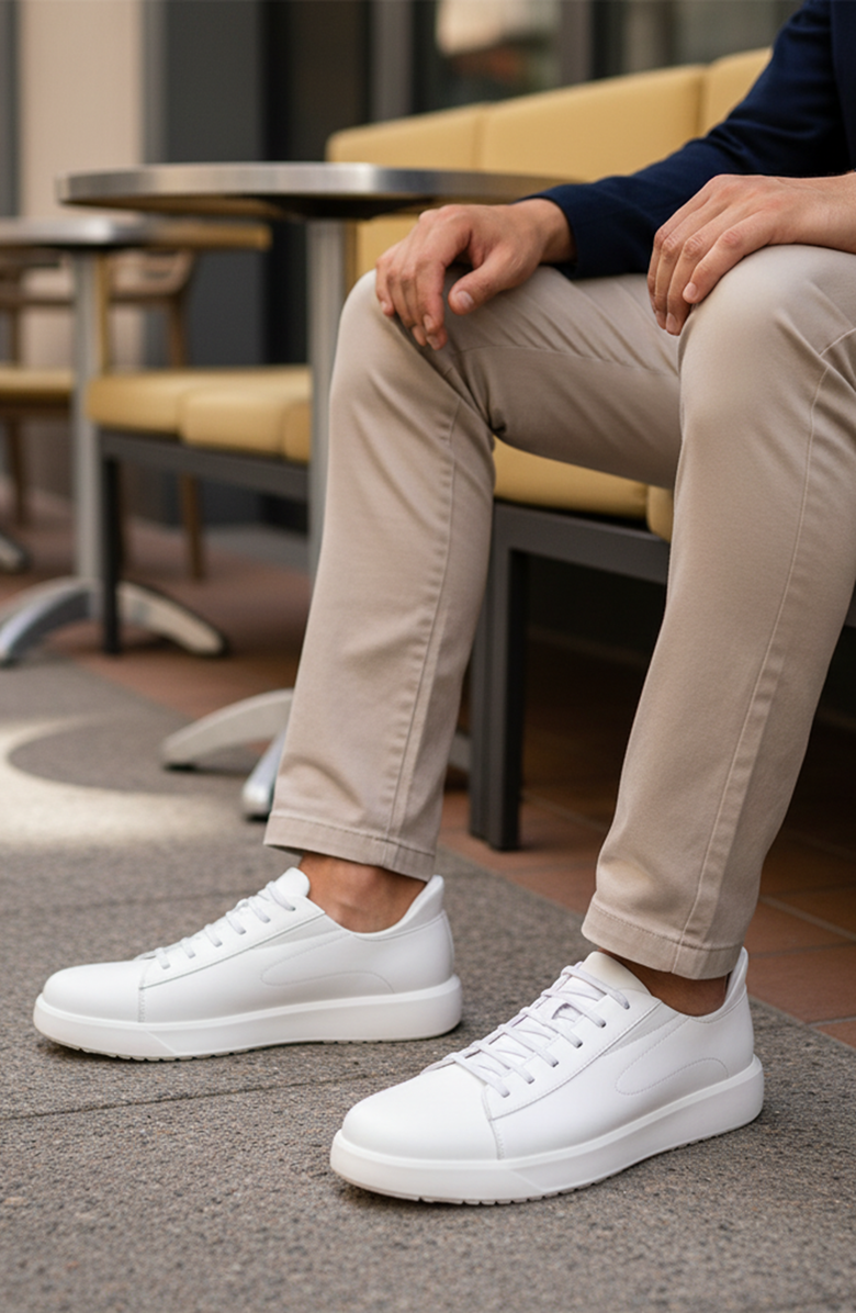 Marc Joseph New York River St Hands-Free Slip On Technology Leather Fashion Sneakers, Alternate, color, White Napa Leather