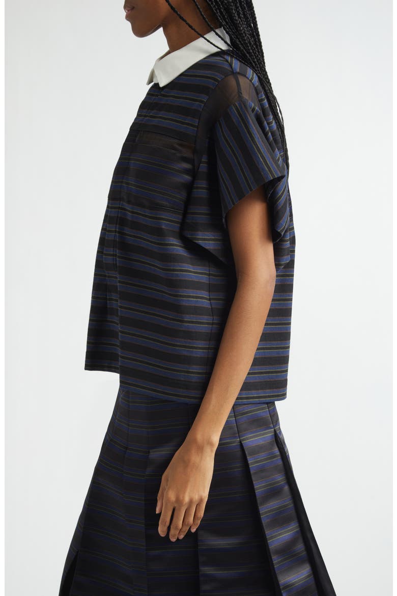 Stripe T-Shirt, Alternate, color, BLACK/ NAVY