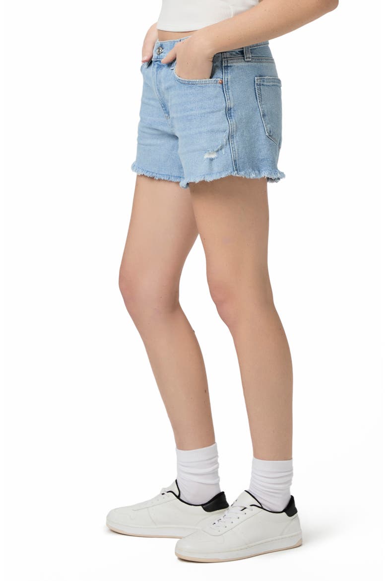 Dylan Frayed Mid Rise Denim Shorts, Alternate, color, MY GIRL DISTRESSED