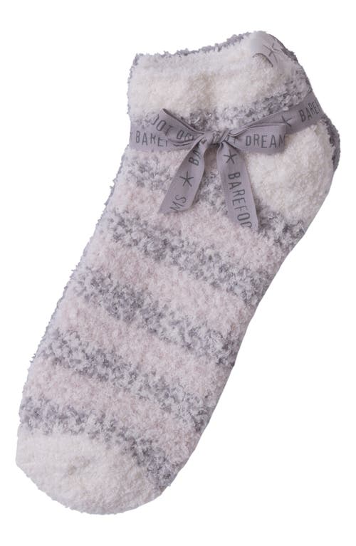 Barefoot Dreams Cozychic® Heathered Stripe Ankle Socks In Gray