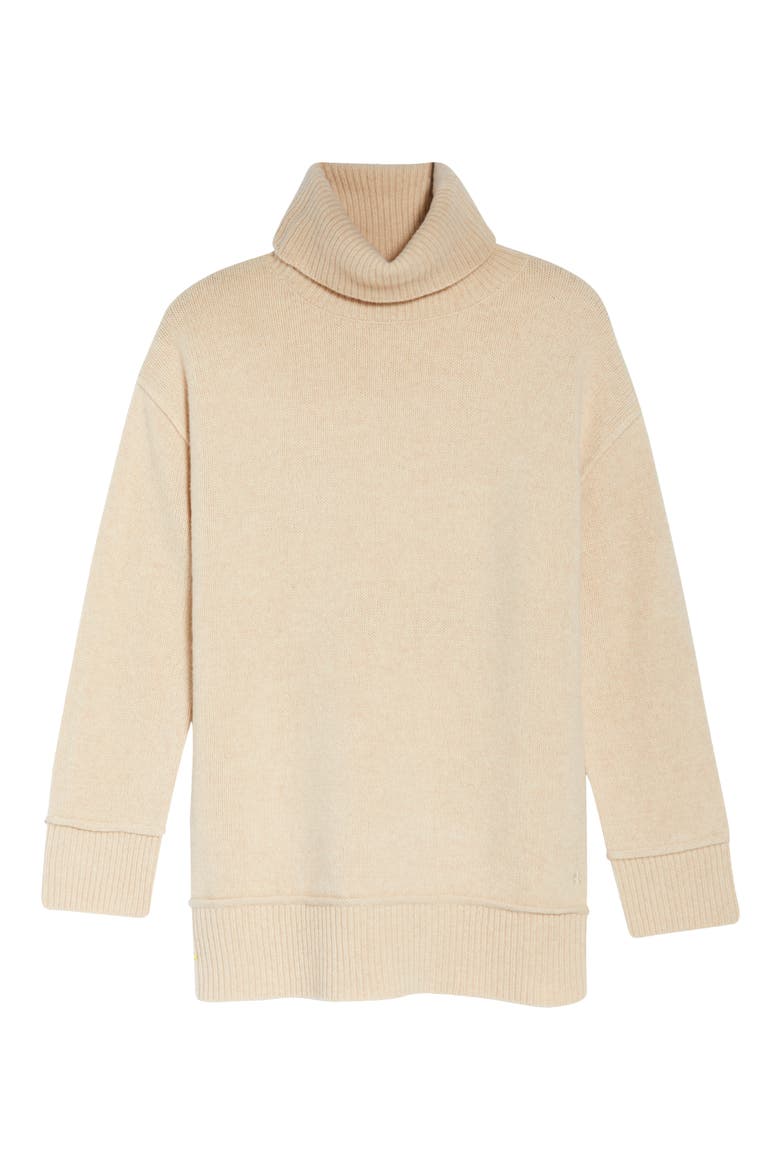 Women's Elevate Wool Blend Turtleneck Sweater, Alternate, color, FLINT WHITE