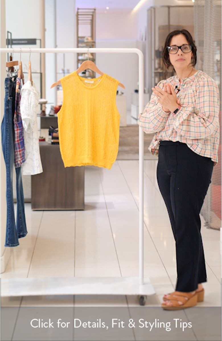 Lea Pointelle Sweater Vest