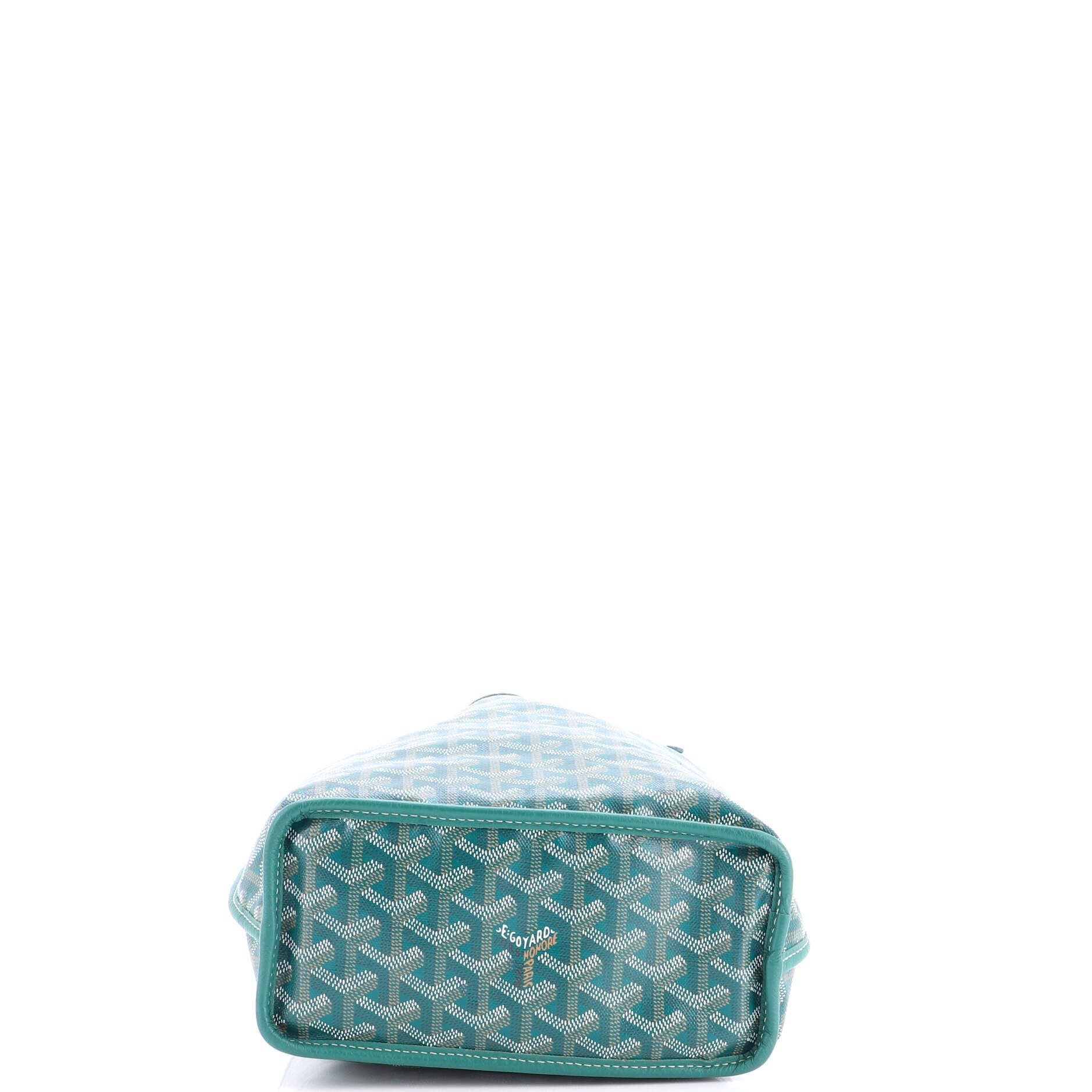 Pre-Owned Goyard Anjou Reversible Tote Coated Canvas Mini, Alternate, color, Green