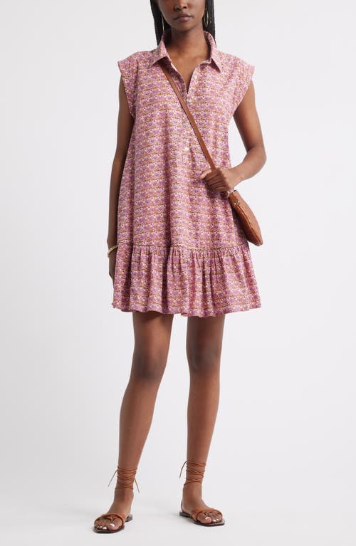 TREASURE & BOND TREASURE & BOND TIERED COTTON MINI SHIRTDRESS 