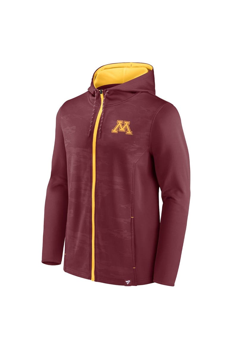 Men's Fanatics Branded Maroon Minnesota Golden Gophers Ball Carrier Full-Zip Hoodie, Alternate, color, Maroon