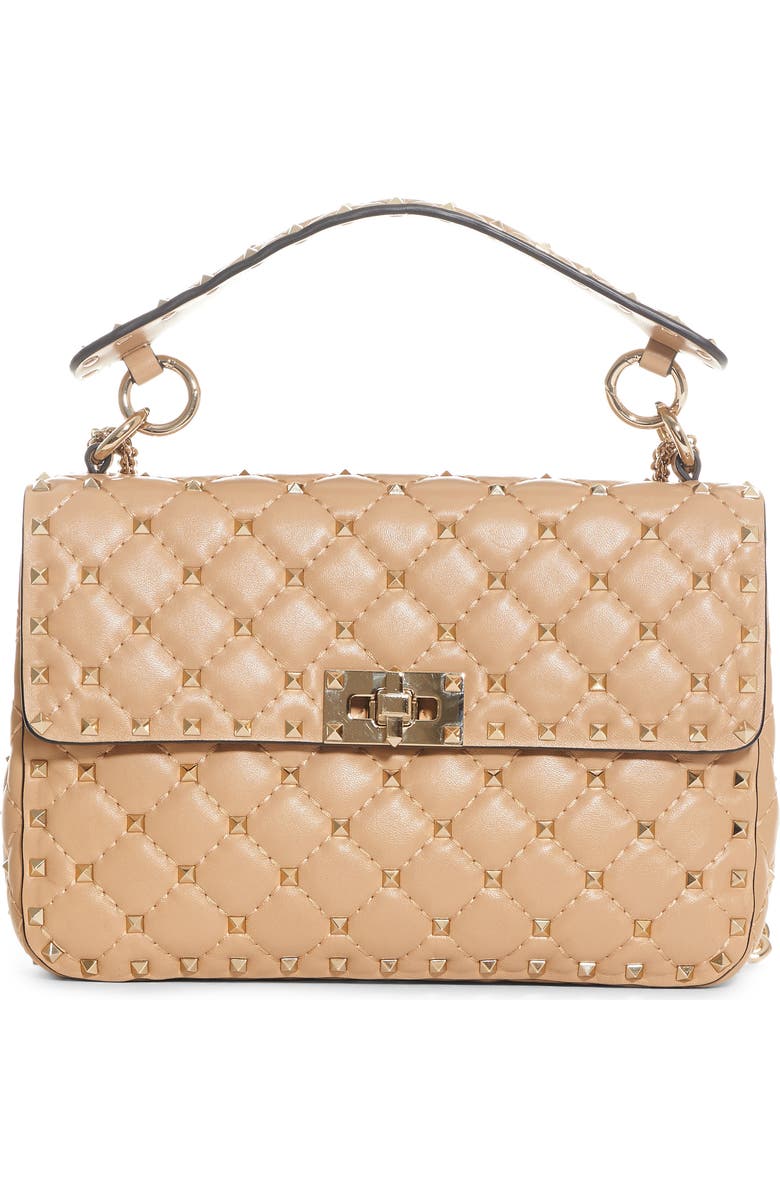 Valentino Garavani Rockstud Spike Medium Shoulder Bag, Main, color,