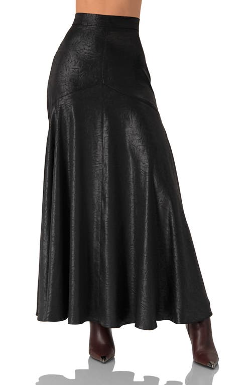 Ivonne A-line Midi Skirt In Black