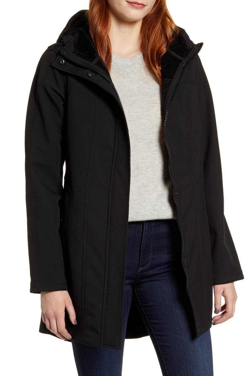 Kristen Blake Packable Softshell Hooded Jacket, Main, color,