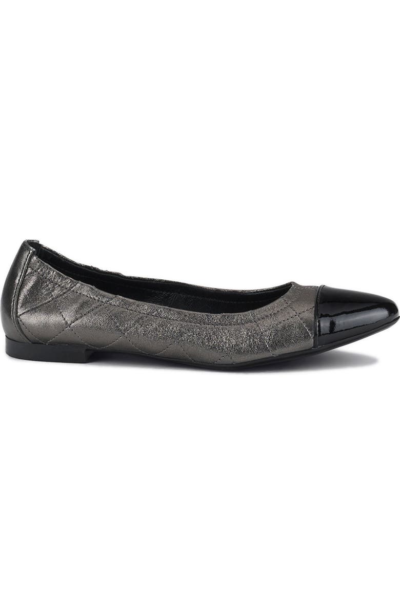 AGL Naomi Quilted Cap Toe Ballet Flat, Alternate, color,