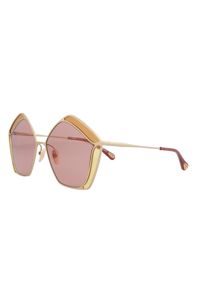 Chloé 59mm Geometric Sunglasses, Alternate, color, 
