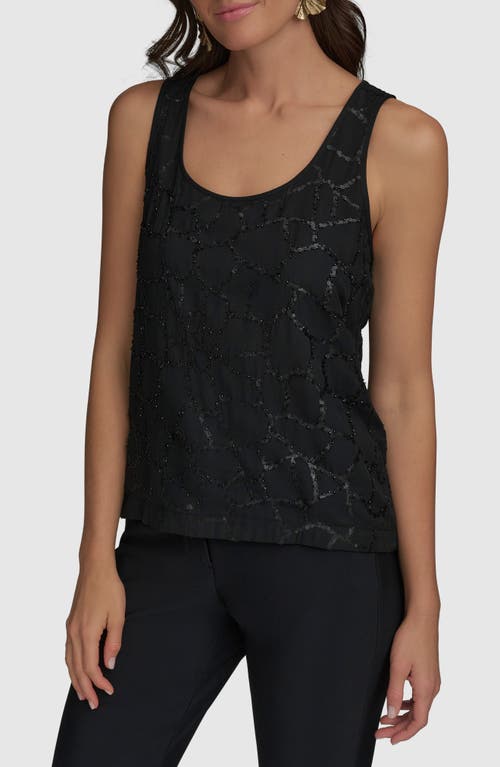 Shop Donna Karan New York Sequin Tank In Black