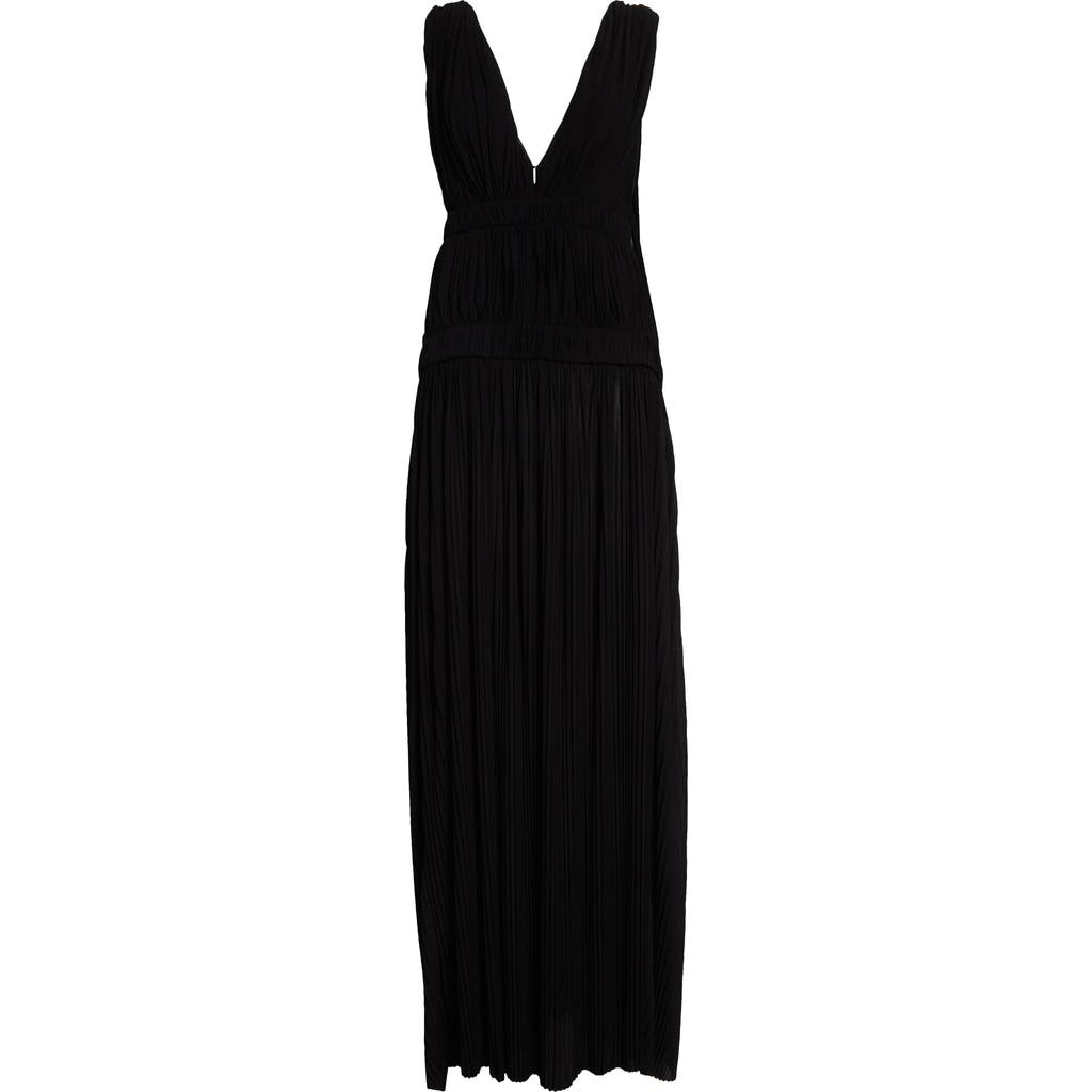 PROENZA SCHOULER PROENZA SCHOULER SERRA PLEATED BELTED JERSEY MAXI DRESS